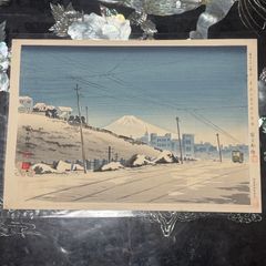 広重名作選 近江八景 木版画 複製 2枚組1セット - メルカリ