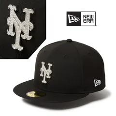 [新品] NEW ERA / ニューエラ　59FIFTY Rhinestone Badge ラインストーンバッジ ニューヨーク･メッツ ブラック　Jewel Cap ジュエル　キャップ