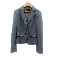 アイシービー iCB テーラードジャケット シングルボタン 総裏地 ミドル丈 ウール 7 S グレー /HO34