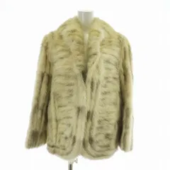 エンバ EMBA ファーコート アウター 毛皮 ミンク ミドル 裏地刺繍 11 L