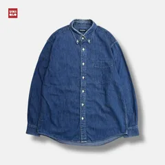 OLD UNIQLO デニムボタンダウンシャツ インディゴ L