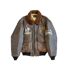 AVIREX / アヴィレックス Blue Angels(ブルーエンジェルス) A-2 フライトジャケット ヴィンテージ Mサイズ ブラウン系