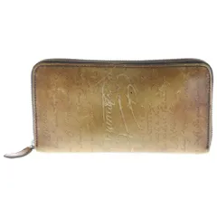 Berluti (ベルルッティ) カリグラフィ イタウバ ロングジップウォレット ブラウン レザー 長財布
