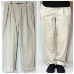 美品 90s Polo Ralph Lauren ポロラルフローレン ツータック チノパン ANDREW PANT アンドリューパンツ W38L32 ライトベージュ スラックス トラウザース パンツ ワイド テーパード メンズ ポロチノ 厚手p25123433