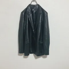 【人気】ZARA ザラ　フェイクレザージャケット　シンプル　黒　M