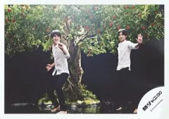 【中古】生写真(ジャニーズ) 関ジャニ∞/横山裕・大倉忠義/横型・全身・シャツ白・ズボン黒・左向き・後ろにリンゴの木/公式生写真