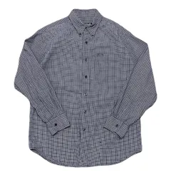 CHAPS RALPH LAUREN チャップス ラルフローレン ボタンダウン ポケット付き チェック柄 長袖シャツ 灰×赤×白 Mサイズ No.EA49