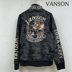 ヴァンソン TOM&JERRY トムとジェリー 刺繍 トラック ジャケット カモフラ スカル メンズ L ISItems【USED】【古着】【中古】50150010