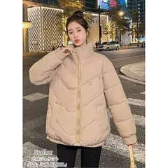 中綿ジャケット 中綿コート ショート丈コート 体型カバー 立ち襟 秋冬アウター 防寒 暖かい ダウンジャケット レディース 20代 40代 50代