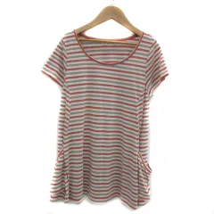 ビームスハート BEAMS HEART Tシャツ カットソー 半袖 ラウンドネック ボーダー柄 マルチカラー 白 ホワイト /YS29