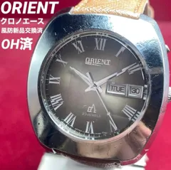 ★OH済 70s ORIENT クロノエース 9面カットガラス風防新品 自動巻 ヴィンテージ アンティーク オリエント デイデイト 稼働品 腕時計