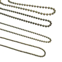 ボールチェーン アンティーク【ba03】1m切り売り カット売り 1.8mm玉 金古美 鎖 くさり ブレスレット ネックレス ピアス イヤリング キーホルダー キーリング ハンドメイドアクセサリーパーツ