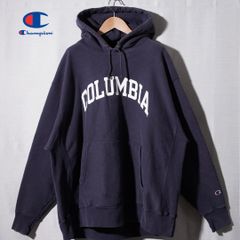チャンピオン Champion リバースウィーブ REVERSE WEAVE パーカー 2XL ネイビー ロゴ刺繍 00s プリント カレッジ コロンビア COLUMBIA アメカジ ストリート オーバーサイズ ビッグシルエット ゆるだぼ 古着 H821