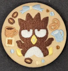 バンダイ サンリオキャラクターズ刺繍缶バッジビスケット3 バツ丸 2024年