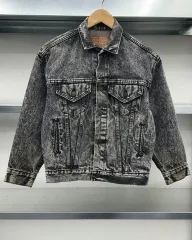 (WOMEN)80'S リーバイス USA ブラックデニムジャケット-M1408