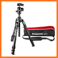 [New] Vitec Manfrotto Befree Advanced Aluminum 4-Section Black L Tripod Kit MKBFRLA4BK-BH, 8kg Load Capacity, 151cm Extended Height, 40cm Folded Length, 1.59kg, MH494-BH Head