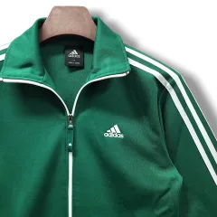 95 アディダス グリーン&ホワイトLINE Classic パフォーマンス トラックジャージ