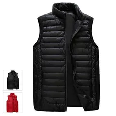 ダウンベスト メンズ 　ライト 保温 防風 軽量 カップル　中綿　ダウンコート ジップ ジャンパー 秋冬 ダウンジャケット