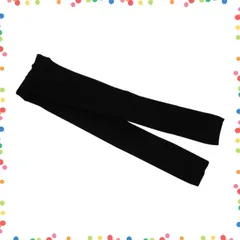 【特価商品】ベビー・子供用無地リブスパッツ 10分丈 黒 95cm レギンス