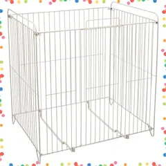 【人気商品】幅65×奥行53×高さ71cm 前面スライド扉 ストーブガード 固定金具付き SG-N グリーンライフ ホワイト