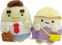 【中古】ぬいぐるみ ぺんぎん?(サラリーマンの父)＆たぴおか(ほいくえんせい) てのりぬいぐるみセット すみっコぐらしコレクション みにっコほいくえん 「すみっコぐらし」