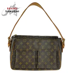 美品 LOUIS VUITTON ルイヴィトン モノグラム ヴィバシテGM ブラウン ベージュ PVC/レザー M51163 ショルダーバッグ レディース 505579【中古】