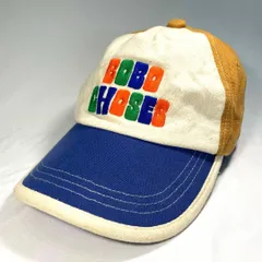 BOBO CHOSES ボボショーズ キッズ ベースボールキャップ ホワイト ロゴ刺繍 帽子 子供用 男の子 女の子 カジュアル 人気アイテム おしゃれ 送料無料 匿名配送のサムネイル