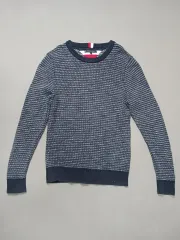 M トミーヒルフィガー パータン コットン ニット セーター ネイビー