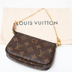 LOUIS VUITTON ルイヴィトン モノグラム アクセソワール アクセサリーポーチ クラッチバッグ ミニポシェット M58009 ブラウン チェーン ハンドバッグ