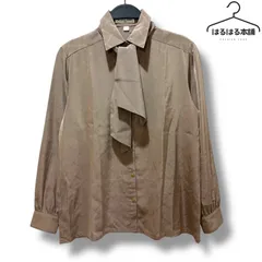 LOUIS　JOONE／ボウタイ／ブラウス／長袖／オフィス／茶色／ブラウン／上品／高級感