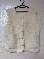 フリース ベスト アイボリー