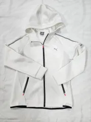 PUMA プーマ 白 レディース フード ジップアップ ジャケット