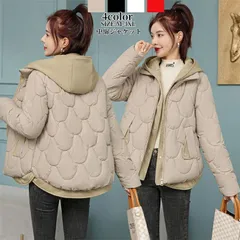 中綿ジャケット レディース ダウンジャケット ダウンコート フード付き 防寒 防風 暖かい 長袖 アウター 秋冬服 中綿コート ショート丈コー