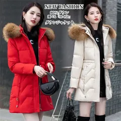 「品質良い」ダウンコート防寒 暖かい アウター 秋冬服 ミドル丈コート 体型カバー フード付き 80%ダウン 秋冬アウター ダウンジャケット