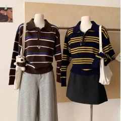 (当日※メルカリshop取引では対象外) 2208 KARA ボーダー柄ニット