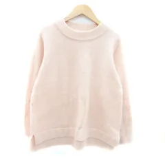 ドレスキップ DRESKIP ニット セーター ラウンドネック 長袖 無地 M ピンク /HO48