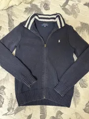 ポロラルフローレン ニット ジップアップ カーディガン S
