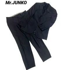 【Mr.JUNKO】メンズ ウォッシャブル スリム ストライプ スーツセット