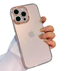 saymi's キラキラ ラメ クリア 韓国 iPhone16 ケース ゴールドライン 綺麗なキラキラケース 透明 グリッター 可愛い おしゃれ (iPhone16) 0