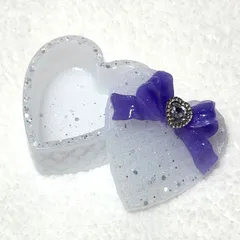 レジン 小物入れ 蓋付き ハートトレイ アクセサリーボックス
