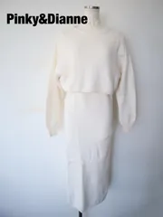 Pinky&Dianne　ピンキーアンドダイアン 　ニット＆スカート　セットアップ　Mサイズ　３８　オフホワイト　シンプル　可愛い　お出掛け　送料込み　6461508