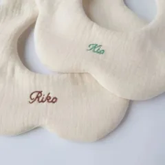 [100枚突破 .ᐟ.ᐟ] 360° もくもく 名入れ刺繍スタイ