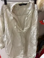 ザラ ベーシック アイボリー ブラウス L