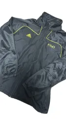 ヴィンテージ adidas アディダス ジャージ トラックジャージ トレーナー オーバーサイズ ブラック ジップアップ アウター 105