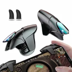 クリック感 パッド 高感度 スマホゲーム ジョイスティック 射撃ボタン 最新型 高速反応 Mobile 左右兼用 連続射撃 PUBG 電源ボタンと干渉しない 荒野行動 無段階調整 ケース対応 コントローラー iphone/Sharp/Samsung/Xperi