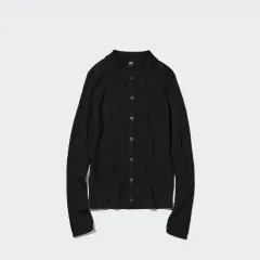 ユニクロ EXTRA FINE MERINO RIB POLO CARDIGAN XS