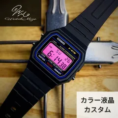🌟新品未使用🌟 CASIO チプカシ F-91W-1JH　『ピンク液晶』カスタム
