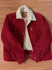 リーバイス コーデュロイ トーンダウンレッド S レディース アウター ジャケット シェルパ
