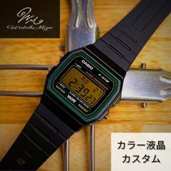 🌟新品未使用🌟 CASIO チプカシ F-91W-3JH　『グレー液晶』カスタム