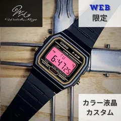 🌟新品未使用🌟 CASIO チプカシ F-91WG-9QJH　『ピンク液晶』カスタム【WEB限定モデル】